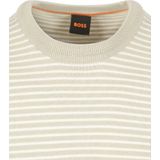 BOSS - Knitted T-shirt Kanache - Beige - Katoen en Kashmir - Korte Mouw