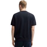 BOSS Orange - Pullover - Blauw - Katoen/Kasjmier