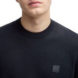 BOSS Orange - Pullover - Blauw - Katoen/Kasjmier