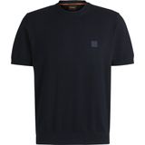 BOSS Orange - Pullover - Blauw - Katoen/Kasjmier