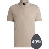 BOSS - Pallas - Poloshirt - Beige - Pique - Korte Mouwen