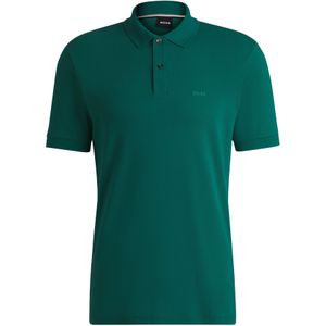 BOSS - Regular Fit Polo - Groen - Piqué - Korte Mouwen