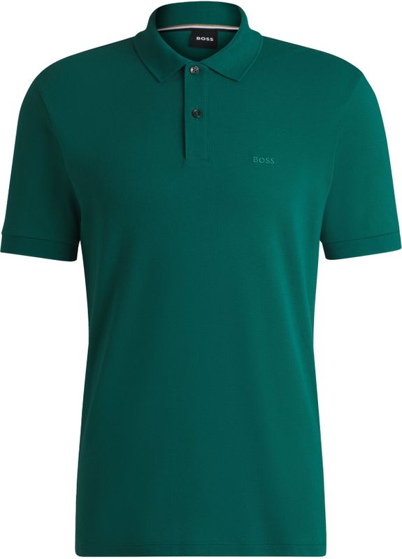 HUGO BOSS - Polo - Groen - 100% Katoen - Korte Mouwen