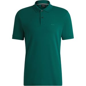 BOSS - Pallas - Poloshirt - Groen - Regular Fit, Korte Mouwen, Piqué Weving