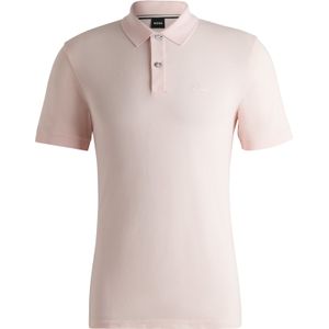 Boss Black Pallas polo roze effen pique normale fit