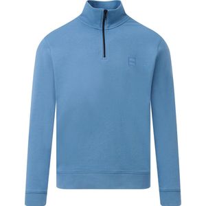 BOSS Orange - Sweater - Blauw - Katoen/Elastaan - Regular Fit