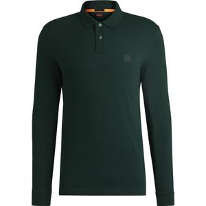 BOSS Passerby Polo Donkergroen - Maat 3XL - Heren - Longsleeve polo
