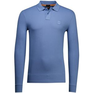 Hugo - Poloshirt - Lichtblauw - Katoen - Lange Mouw