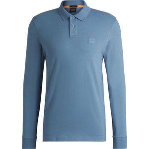 BOSS Orange Polo lange mouw Blauw Passerby 10256683 01 50507704 459