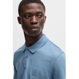 BOSS Orange Polo - Blauw - Katoen/Elastaan