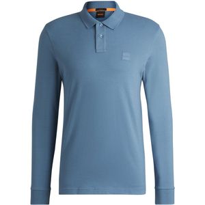 BOSS Orange Polo - Blauw - Katoen/Elastaan