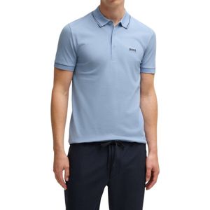 Boss - Paule 4 - Poloshirt - Blauw - Gemaakt van polyvinyl