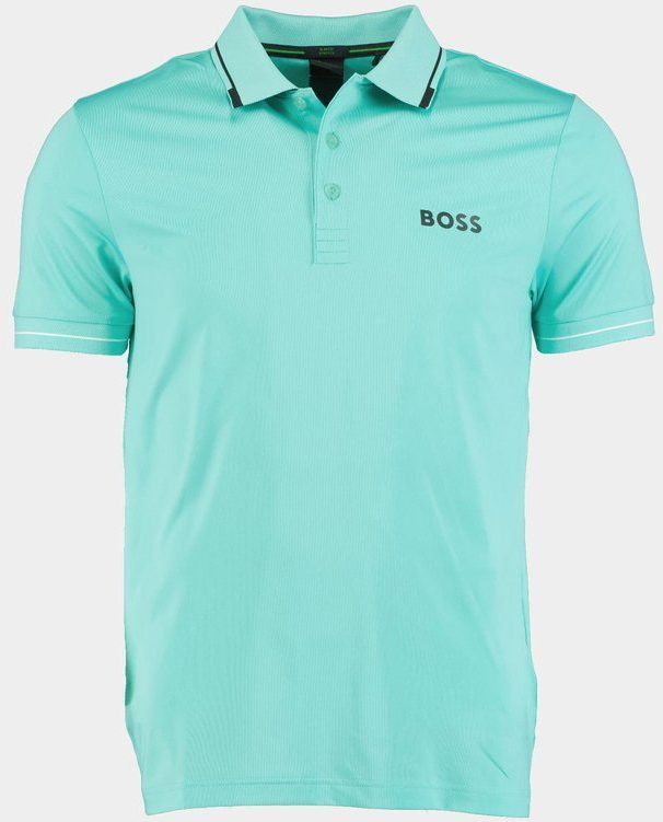 BOSS - Paul Pro - Poloshirt - Groen - 92% Polyester, 8% Elastaan