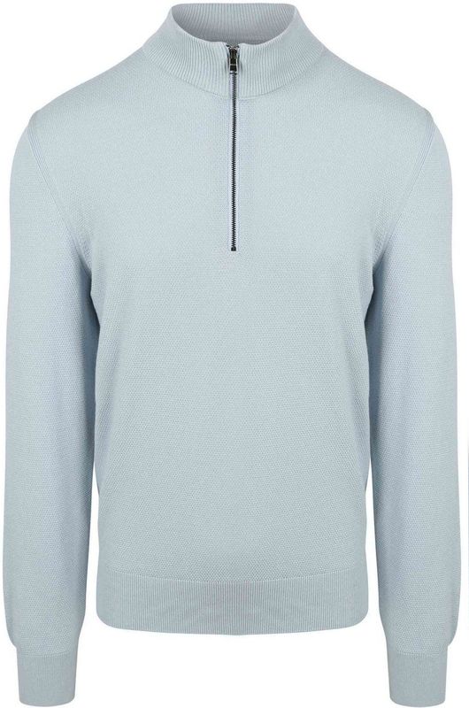 BOSS Black - Ebrando Pullover - Blauw - 100% Katoen