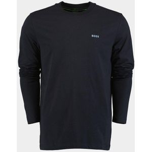 BOSS - 10256064 - T-shirt - Blauw - 95% Katoen, 5% Elastaan