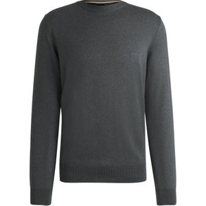 BOSS Pacas regular fit trui katoen, heren trui middeldik O-hals, middengrijs