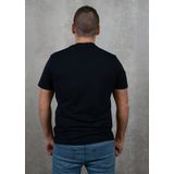 BOSS - Casual T-shirt - Katoen - Zwart - Contrasterend Logo