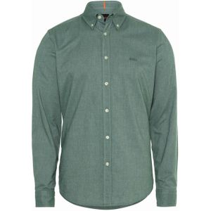 Hugo, Heren, Overhemden, Groen, Maat: M Katoen,