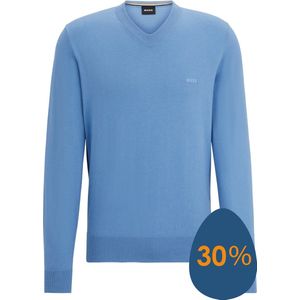 HUGO BOSS - Trui - Blauw - 100% Katoen - Licht Getailleerd