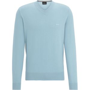 BOSS - Pacello - Trui - Lichtblauw - Regular Fit - Katoen - Middeldik
