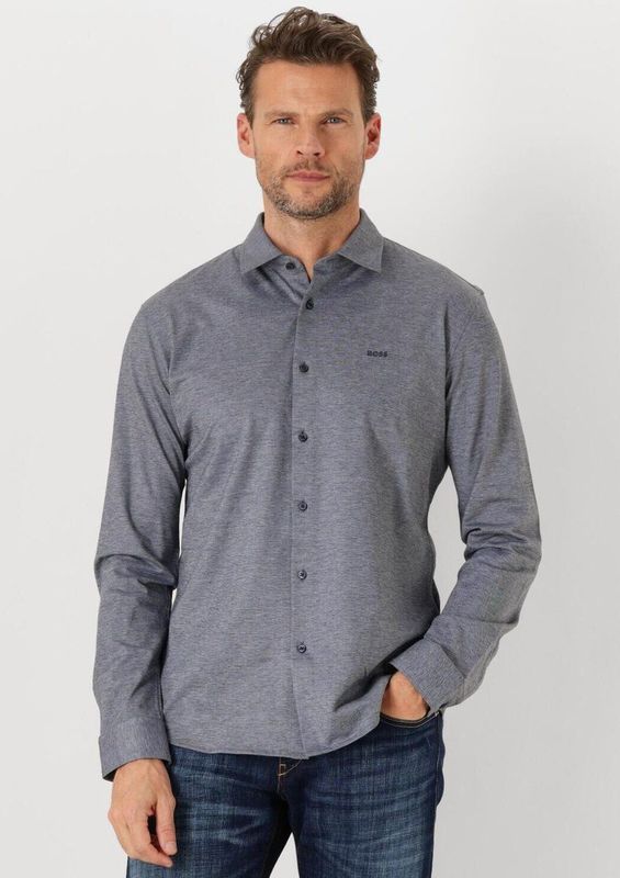 BOSS ORANGE Mysoft Overhemd - Grijs - Katoen