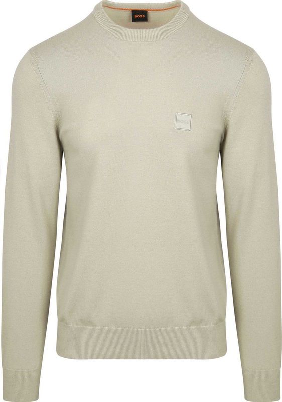 BOSS - Gebreide Trui - Blauw - Katoen/Kasjmier
