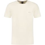 Hugo Boss - T-shirt - Beige - Katoen/Elastaan