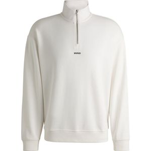 HUGO - Durty244 - Sweatshirt - Zwart - 100% Katoen, Ritskraag, Relaxed Fit