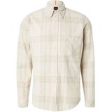 BOSS - Rickert M - Overhemd - Blauw - Regular Fit, Lange Mouwen, Biologisch Katoen