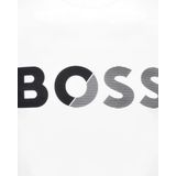 BOSSvoor mannen. 50530990 Gebreid katoenen T-shirt met groot logo
grijs (M), Casual, Korte mouwen