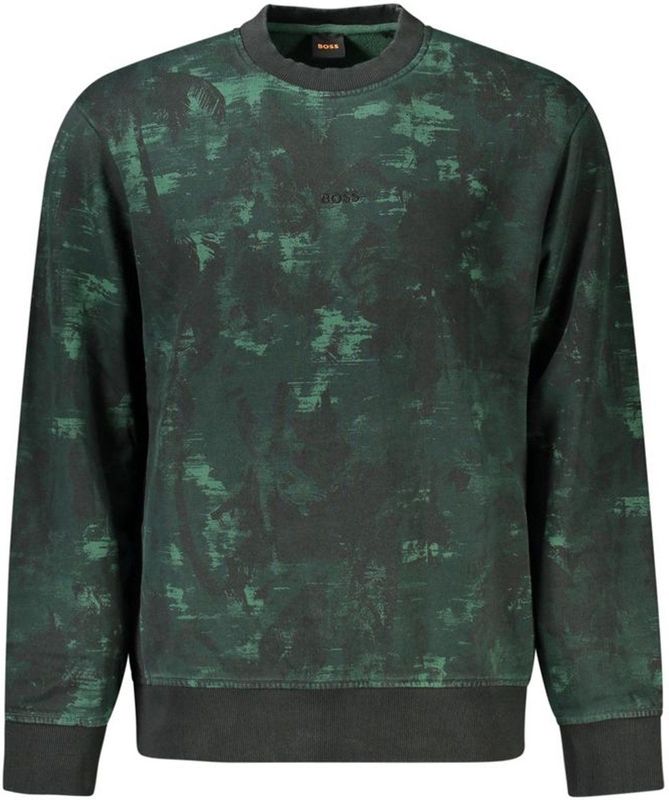 Hugo Boss - Groene Trui - Katoen - Uniek Ontwerp