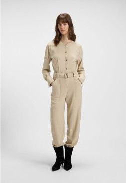 BOSS - Jumpsuit - Met Riem - Kraagloos - Drukknoopsluiting