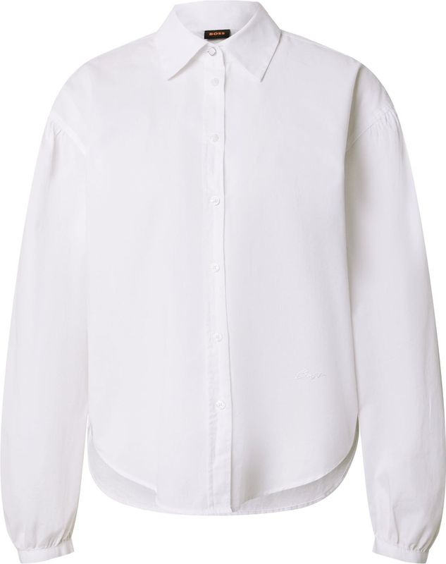 BOSS - Blouse 'Barby' - Wit - Klassieke Blouse - Lange Mouw
