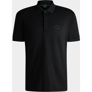 BOSS - Green Polo - Korte Mouw - Zwart - 100% Katoen