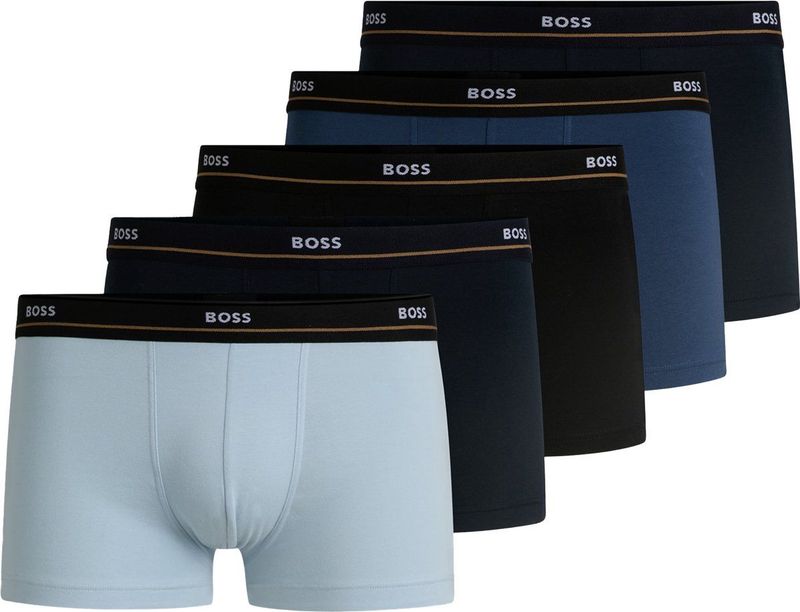 Hugo Boss - BOSS Essential 5-Pack Boxershorts Blauw & Zwart