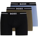 HUGO BOSS Bold - Boxers - Lichtblauw, Donkerblauw, Olijfgroen - 3-Pack