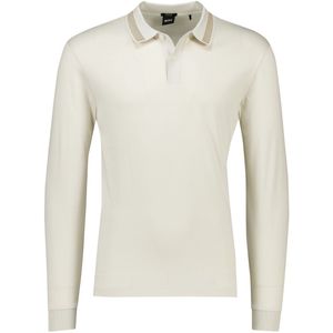 Boss - Polo - Lange Mouw - Beige - Katoen