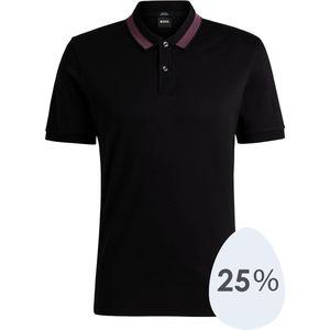 BOSS Phillipson slim fit heren polo - pique - zwart