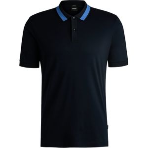 BOSS - Slim-Fit Polo - Katoen - Blauw