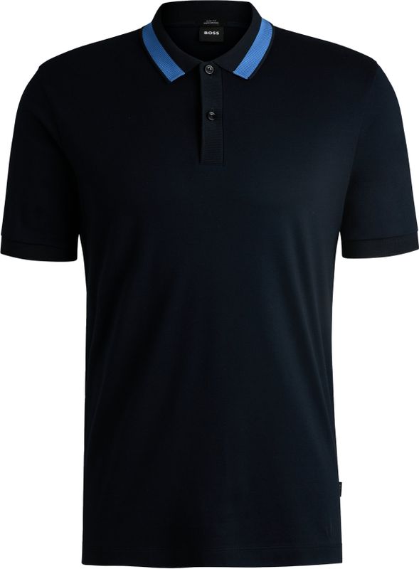 BOSS - Slim-Fit Polo - Katoen - Blauw