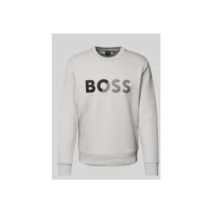 BOSS - Salbo Tape Logo - Sweater - Grijs - Katoen/Polyester/Elastaan