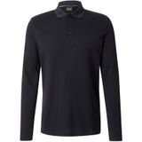 BOSS GREEN Langarm-Poloshirt "Plisy", mit Streifen am Kragen