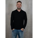 BOSS Green - Polo Lange Mouw - Zwart - Katoen