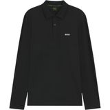 BOSS Green - Polo Lange Mouw - Zwart - Katoen
