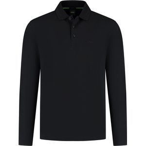 BOSS Green - Polo Lange Mouw - Zwart - Katoen