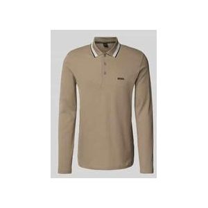 Hugo Boss polo lange mouw bruin