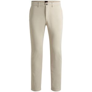 BOSS - Regular-fit Broek - Katoenen Satijn - Casual - Elastisch