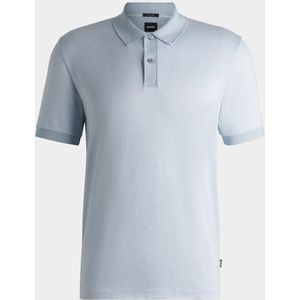 Boss - Poloshirt - Lichtblauw - Katoen - Korte Mouw
