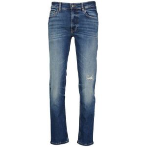 BOSS Orange - 5-Pocket Jeans - Blauw - Katoenmix