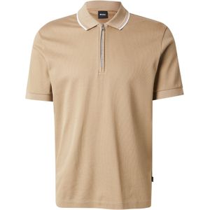 BOSS Paras regular fit heren polo, pique, licht beige